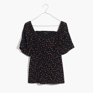 Madewell Seamed Square-Neck Top in Prairie Posies